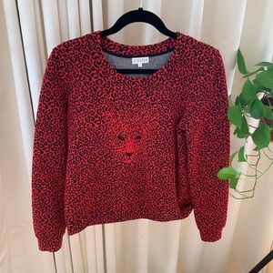 Claudie Pierlot Red/black cheetah sweater